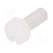 Surub M4, poliamida, lungime 10mm, cap rotund, pas filet 0.7, DREMEC - 8G201M4X10