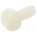 Surub M4, poliamida, lungime 10mm, cap rotund, pas filet 0.7, DREMEC - 8G204M4X10
