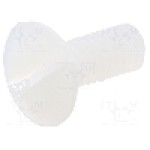 Surub M4, poliamida, lungime 10mm, ingropat, pas filet 0.7, DREMEC - 8G203M4X10