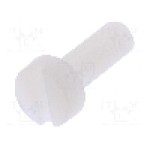 Surub M4, poliamida, lungime 12mm, cap rotund, pas filet 0.7, DREMEC - 8G201M4X12