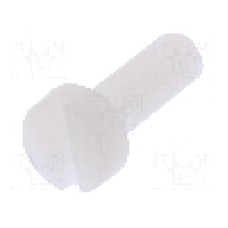 Surub M4, poliamida, lungime 12mm, cap rotund, pas filet 0.7, DREMEC - 8G201M4X12