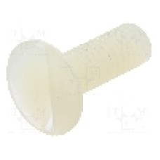 Surub M4, poliamida, lungime 12mm, ingropat, pas filet 0.7, DREMEC - 8G202M4X12
