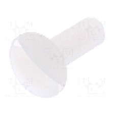 Surub M4, poliamida, lungime 12mm, ingropat, pas filet 0.7, DREMEC - 8G203M4X12