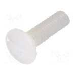 Surub M4, poliamida, lungime 15mm, ingropat, pas filet 0.7, DREMEC - 8G203M4X15