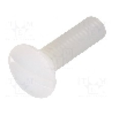 Surub M4, poliamida, lungime 15mm, ingropat, pas filet 0.7, DREMEC - 8G203M4X15