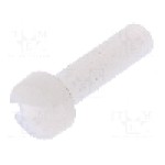 Surub M4, poliamida, lungime 16mm, cap rotund, pas filet 0.7, DREMEC - 8G201M4X16