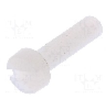 Surub M4, poliamida, lungime 16mm, cap rotund, pas filet 0.7, DREMEC - 8G201M4X16