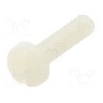 Surub M4, poliamida, lungime 16mm, cap rotund, pas filet 0.7, DREMEC - 8G204M4X16