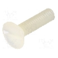 Surub M4, poliamida, lungime 16mm, ingropat, pas filet 0.7, DREMEC - 8G202M4X16