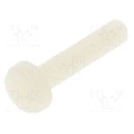 Surub M4, poliamida, lungime 20mm, cap rotund, pas filet 0.7, DREMEC - 8G204M4X20