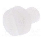 Surub M4, poliamida, lungime 6mm, cap rotund, pas filet 0.7, DREMEC - 8G201M4X06