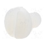 Surub M4, poliamida, lungime 6mm, cap rotund, pas filet 0.7, DREMEC - 8G204M4X06