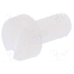 Surub M4, poliamida, lungime 8mm, cap rotund, pas filet 0.7, DREMEC - 8G201M4X08