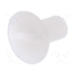 Surub M4, poliamida, lungime 8mm, ingropat, pas filet 0.7, DREMEC - 8G202M4X08