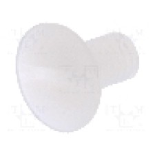 Surub M4, poliamida, lungime 8mm, ingropat, pas filet 0.7, DREMEC - 8G202M4X08