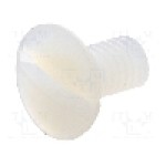 Surub M4, poliamida, lungime 8mm, ingropat, pas filet 0.7, DREMEC - 8G203M4X08