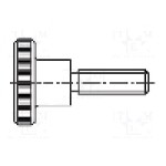 Surub M5, otel, 30mm, cap rotund, cap zimţuit, BOSSARD, 1479148