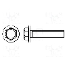Surub M5, oţel, lungime 8mm, hexagonal, pas filet {{Pas filet}}, BOSSARD - 3059358