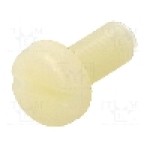 Surub M5, poliamida, lungime 12mm, cap rotund, pas filet 0.8, DREMEC - 8G204M5X12