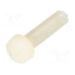 Surub M5, poliamida, lungime 20mm, cap rotund, pas filet 0.8, DREMEC - 8G201V50141