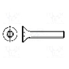 Surub M6, otel rezistent la acizi A4, 35mm, cap ingropat, BOSSARD, 3183944