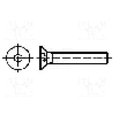 Surub M6, Oţel rezistent la acizi A4, lungime 18mm, ingropat, pas filet 1, BOSSARD - 1713876