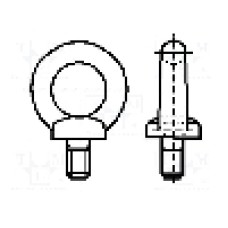 Surub M6, otel, 12mm, cap tip ochi, BOSSARD, M6/BN258 ~ISO3266