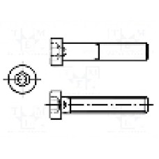 Surub M6, otel, 16mm, cap rotund, BOSSARD, M6X16/BN15 DIN6912