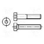 Surub M6, otel, 40mm, cap rotund, BOSSARD, 1018507 Surub M6, otel, 40mm, cap rotund, BOSSARD, 1018507