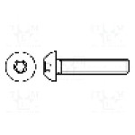Surub M6, oţel, lungime 6mm, buton, pas filet 1, BOSSARD - 3645758