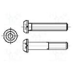 Surub M6, otel inoxidabil A2, 10mm, cap buton, BOSSARD, 1349066