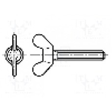 Surub M6, poliamida, 25mm, cap fluture, BOSSARD, 1401130