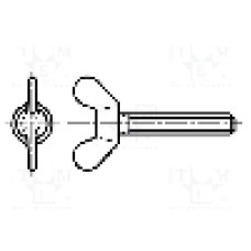 Surub M6, poliamida, lungime 10mm, cap fluture, pas filet {{Pas filet}}, BOSSARD - 1401092