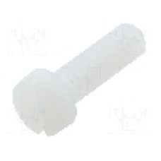 Surub M6, poliamida, lungime 20mm, cap rotund, pas filet 1, DREMEC - 8G201M6X20