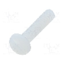 Surub UNC 4-40, poliamida, lungime 12.7mm, cap rotund, pas filet {{Pas filet}}, KEYSTONE - 9329