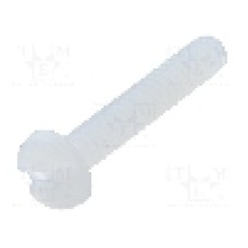 Surub UNC 4-40, poliamida, lungime 15.88mm, cap rotund, pas filet {{Pas filet}}, KEYSTONE - 9330