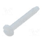 Surub UNC 4-40, poliamida, lungime 19.05mm, cap rotund, pas filet {{Pas filet}}, KEYSTONE - 9331