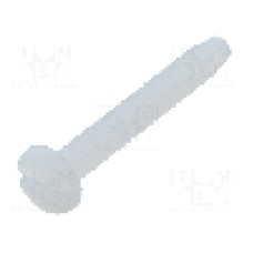 Surub UNC 4-40, poliamida, lungime 19.05mm, cap rotund, pas filet {{Pas filet}}, KEYSTONE - 9331