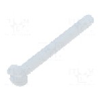Surub UNC 4-40, poliamida, lungime 25.4mm, cap rotund, pas filet {{Pas filet}}, KEYSTONE - 9332