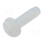 Surub UNC 4-40, poliamida, lungime 9.53mm, cap rotund, pas filet {{Pas filet}}, KEYSTONE - 9328