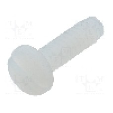 Surub UNC 4-40, poliamida, lungime 9.53mm, cap rotund, pas filet {{Pas filet}}, KEYSTONE - 9328