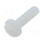 Surub UNC 6-32, poliamida, lungime 12.7mm, cap rotund, pas filet {{Pas filet}}, KEYSTONE - 9336