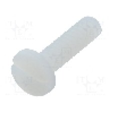Surub UNC 6-32, poliamida, lungime 12.7mm, cap rotund, pas filet {{Pas filet}}, KEYSTONE - 9336