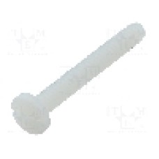 Surub UNC 6-32, poliamida, lungime 25.4mm, cap rotund, pas filet {{Pas filet}}, KEYSTONE - 9339