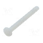 Surub UNC 6-32, poliamida, lungime 31.75mm, cap rotund, pas filet {{Pas filet}}, KEYSTONE - 9340