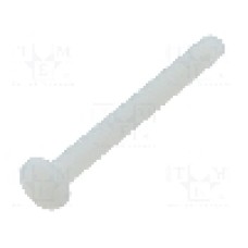 Surub UNC 6-32, poliamida, lungime 31.75mm, cap rotund, pas filet {{Pas filet}}, KEYSTONE - 9340