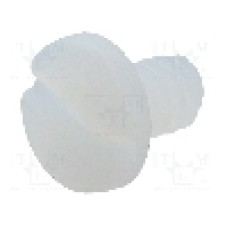Surub UNC 6-32, poliamida, lungime 4.75mm, cap rotund, pas filet {{Pas filet}}, KEYSTONE - 9333