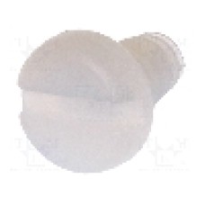Surub UNC 6-32, poliamida, lungime 6.25mm, cap rotund, pas filet {{Pas filet}}, KEYSTONE - 9334