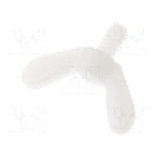 Surub UNC 6-32, poliamida, lungime {{Lungime}}, cap fluture, pas filet {{Pas filet}}, FIX&FASTEN - FIX-SM632-6 -AS