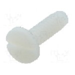 Surub UNC 8-32, poliamida, lungime 12.7mm, cap rotund, pas filet {{Pas filet}}, KEYSTONE - 9345